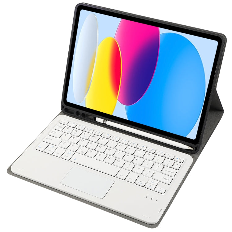 For iPad 11 2025 / 10th Gen 10.9 2022 A10B-A Lambskin Texture Bluetooth Touch Keyboard Leather Tablet Case with Pen Slot(Gold) - Universal by PMC TechLife | Online Shopping South Africa | PMC TechLife | Buy Now Pay Later Mobicred