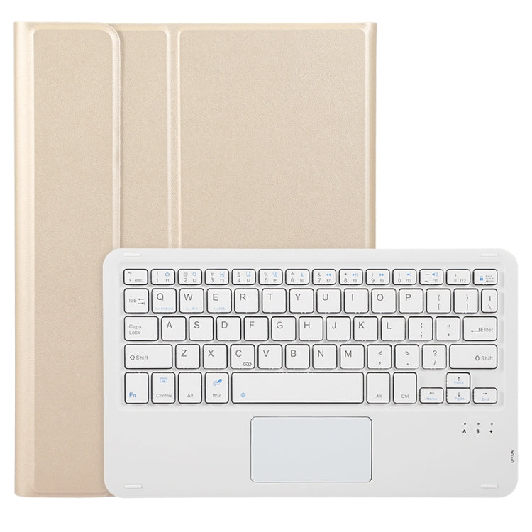 For iPad 11 2025 / 10th Gen 10.9 2022 A10B-A Lambskin Texture Bluetooth Touch Keyboard Leather Tablet Case with Pen Slot(Gold) - Universal by PMC TechLife | Online Shopping South Africa | PMC TechLife | Buy Now Pay Later Mobicred