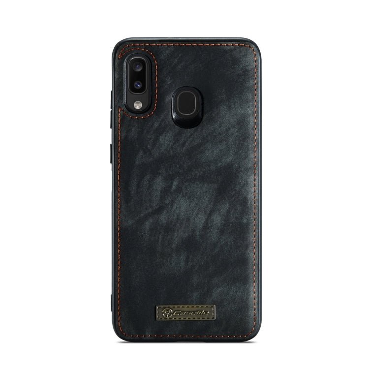 CaseMe-008 Detachable Multifunctional Retro Frosted Horizontal Flip Leather Case for Galaxy A20 / M10S, with Card Slot & Holder & Zipper Wallet & Photo Frame(Black) - free shipping - PMC Jewellery - Order now!