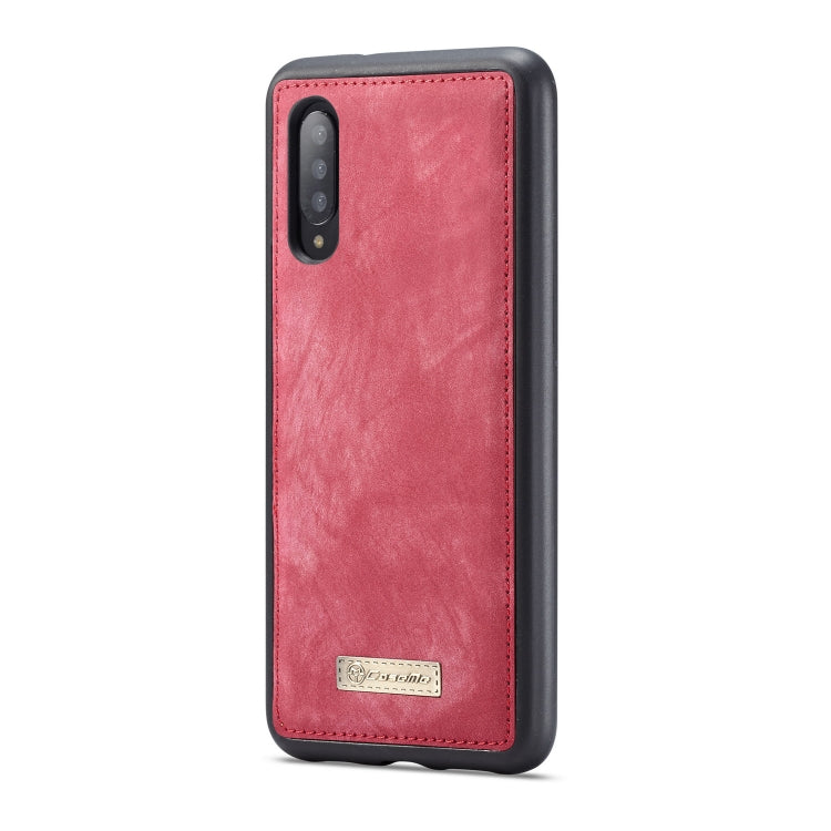 CaseMe-008 Detachable Multifunctional Retro Frosted Horizontal Flip Leather Case for Galaxy A50, with Card Slot & Holder & Zipper Wallet & Photo Frame(Red) - free shipping - PMC Jewellery - Order now!