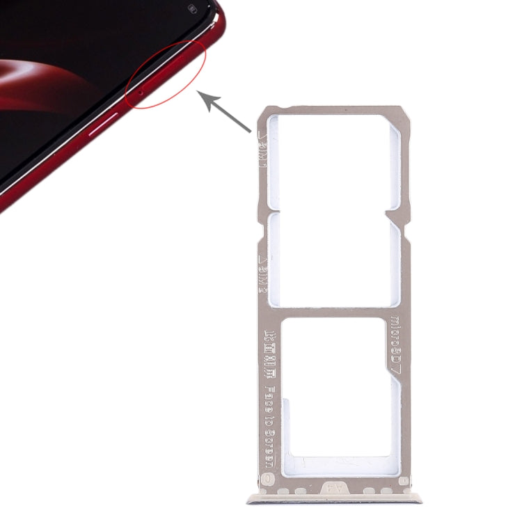 For OPPO A3 2 x SIM Card Tray + Micro SD Card Tray (Blue) - Card Tray by PMc TechLife | Online Shopping South Africa | PMc TechLife | Buy Now Pay Later Mobicred