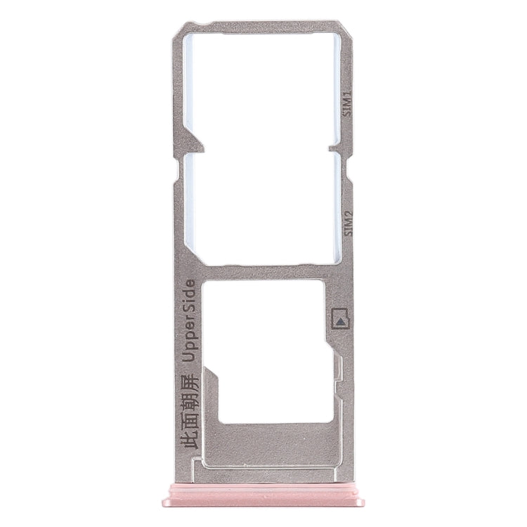 For Vivo Y53 2 x SIM Card Tray + Micro SD Card Tray (Rose Gold) - Card Socket by PMc TechLife | Online Shopping South Africa | PMc TechLife | Buy Now Pay Later Mobicred