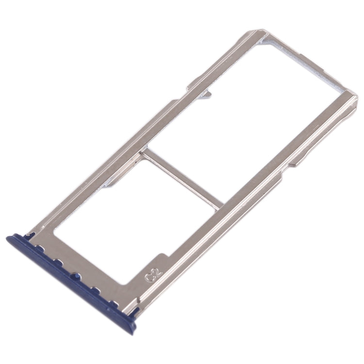 For OPPO A1 2 x SIM Card Tray + Micro SD Card Tray (Blue) - Card Tray by PMc TechLife | Online Shopping South Africa | PMc TechLife | Buy Now Pay Later Mobicred