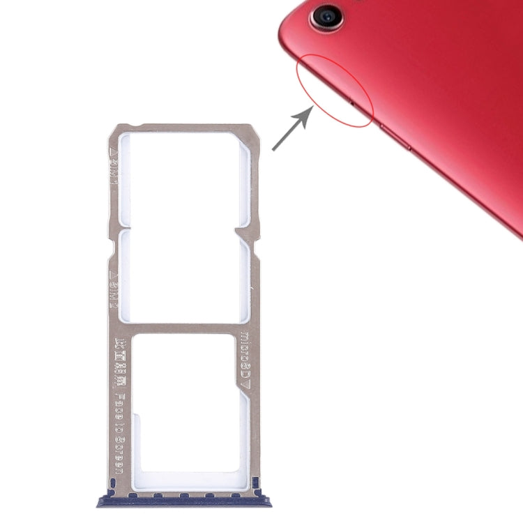 For OPPO A1 2 x SIM Card Tray + Micro SD Card Tray (Blue) - Card Tray by PMc TechLife | Online Shopping South Africa | PMc TechLife | Buy Now Pay Later Mobicred