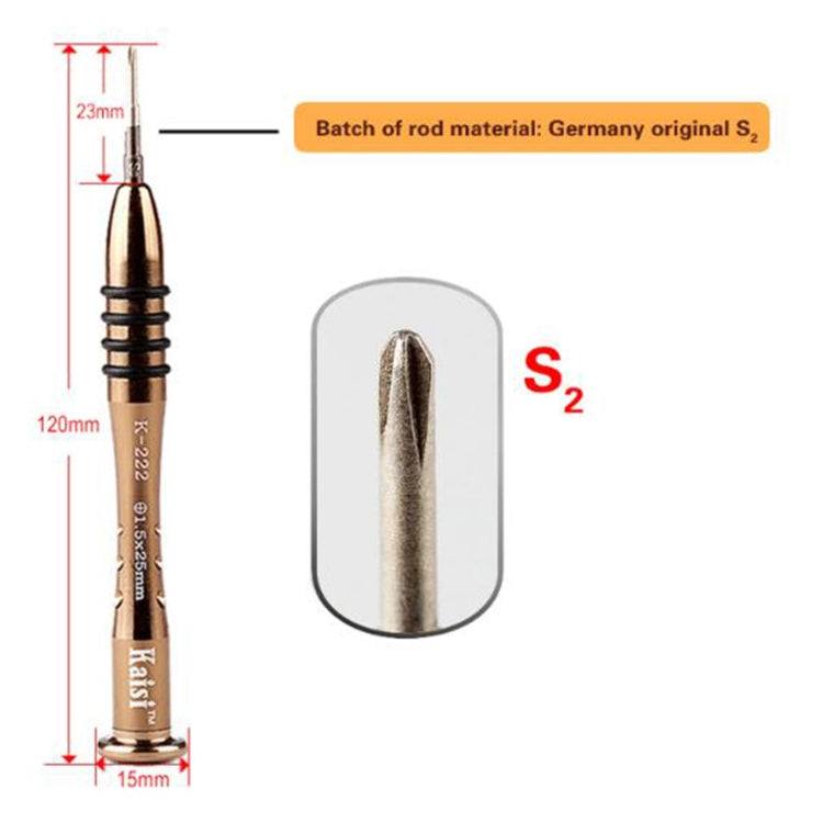 Kaisi K-222 Precision Screwdrivers Professional Repair Opening Tool for Mobile Phone Tablet PC (Torx: T2) - free shipping - PMC TechLife - Order now!