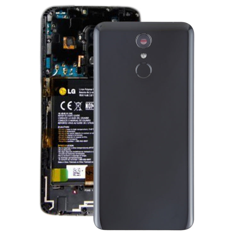 Battery Back Cover with Camera Lens & Fingerprint Sensor for LG Q7 / Q7+(Black) - For LG by PMC TechLife | Online Shopping South Africa | PMC TechLife | Buy Now Pay Later Mobicred