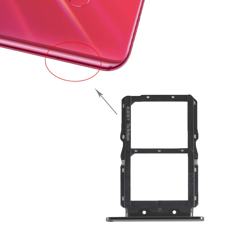 SIM Card Tray + SIM Card Tray for Huawei Nova 4 (Black) - Card Socket by PMc TechLife | Online Shopping South Africa | PMc TechLife | Buy Now Pay Later Mobicred