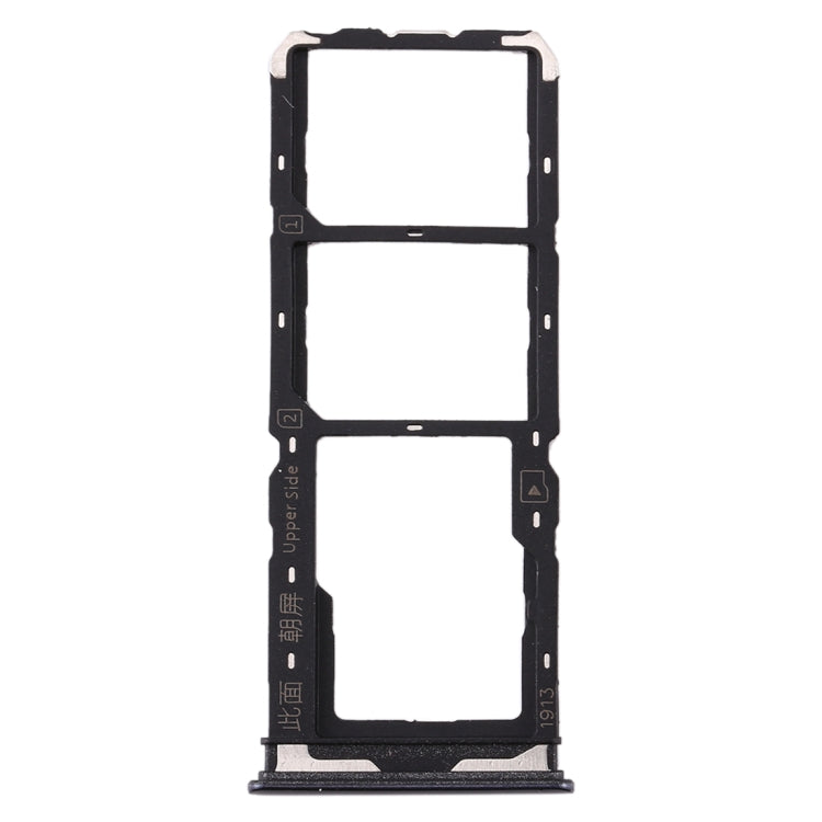 For Vivo Y7s SIM Card Tray + SIM Card Tray + Micro SD Card Tray (Black) - free shipping - PMc TechLife - Order now!