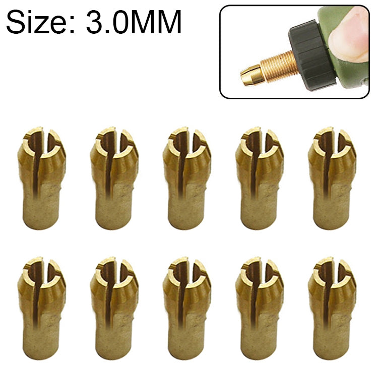 10 PCS Three-claw Copper Clamp Nut for Electric Mill Fittings���Bore diameter: 3.0mm - Hex Key & Spanner by PMC TechLife | Online Shopping South Africa | PMC TechLife | Buy Now Pay Later Mobicred
