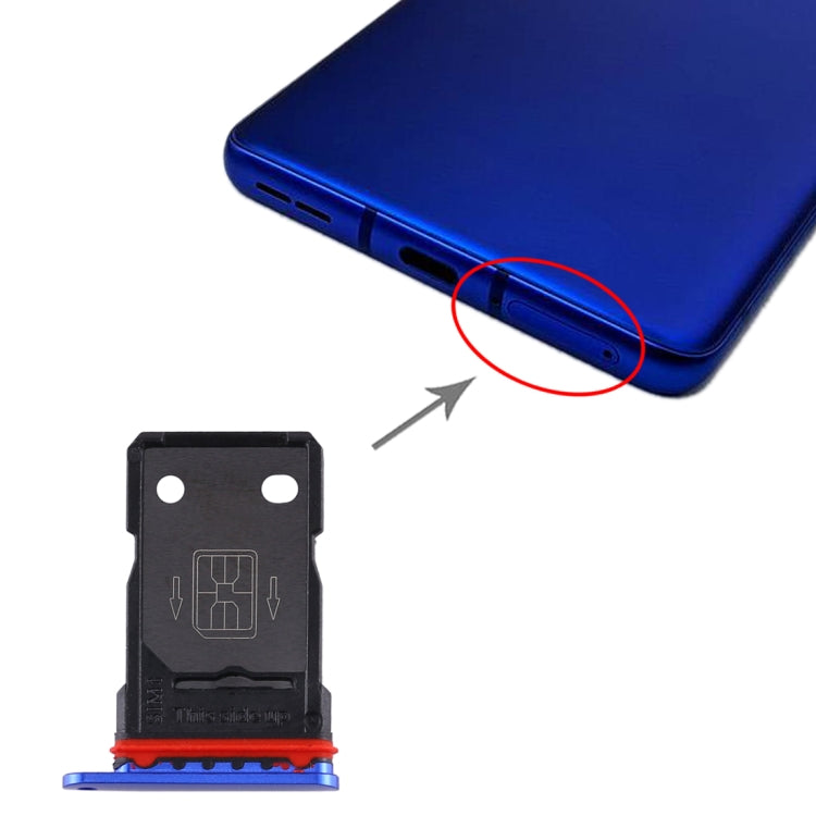 For OnePlus 8 Pro SIM Card Tray + SIM Card Tray (Blue) - Card Tray by PMc TechLife | Online Shopping South Africa | PMc TechLife | Buy Now Pay Later Mobicred