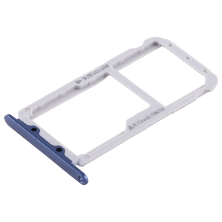 SIM Card Tray + SIM Card Tray / Micro SD Card Tray for Huawei Honor V9 (Blue) - Card Socket by PMc TechLife | Online Shopping South Africa | PMc TechLife | Buy Now Pay Later Mobicred