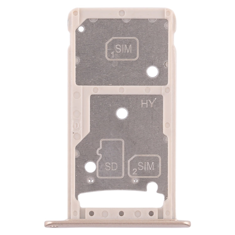 2 SIM Card Tray / Micro SD Card Tray for Huawei Enjoy 6 / AL10(Gold) - Card Socket by PMc TechLife | Online Shopping South Africa | PMc TechLife | Buy Now Pay Later Mobicred
