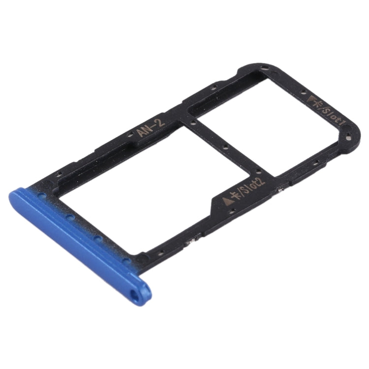 SIM Card Tray + SIM Card Tray / Micro SD Card for Huawei P20 Lite / Nova 3e (Blue) - Card Socket by PMc TechLife | Online Shopping South Africa | PMc TechLife | Buy Now Pay Later Mobicred