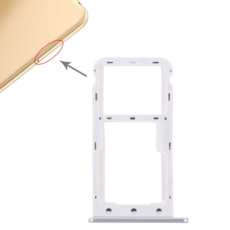 SIM Card Tray + SIM Card Tray / Micro SD Card for Huawei Enjoy 7 (Silver) - free shipping - PMc TechLife - Order now!