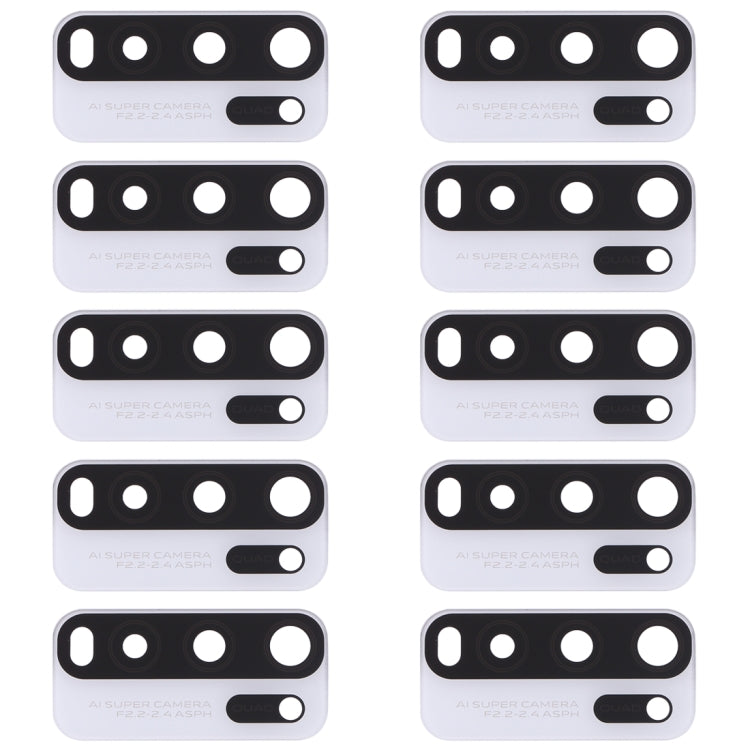 For Vivo Y50 1935, V1965A / Vivo Y30 1938 10pcs Back Camera Lens (White) - Camera Parts by PMc TechLife | Online Shopping South Africa | PMc TechLife | Buy Now Pay Later Mobicred
