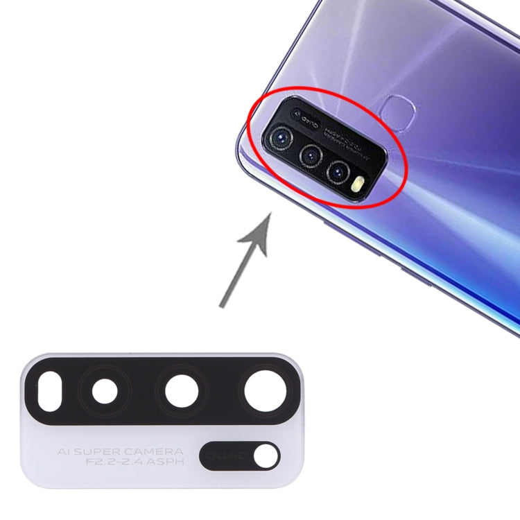 For Vivo Y50 1935, V1965A / Vivo Y30 1938 10pcs Back Camera Lens (White) - Camera Parts by PMc TechLife | Online Shopping South Africa | PMc TechLife | Buy Now Pay Later Mobicred