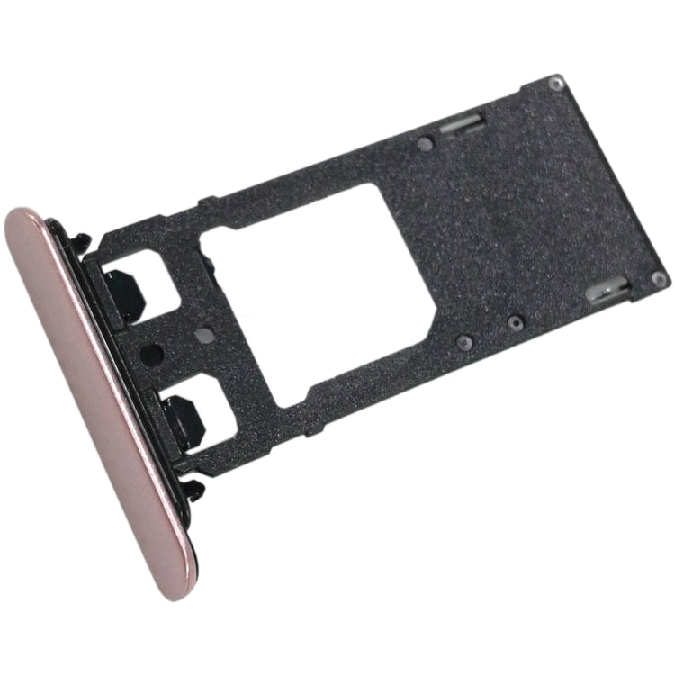 SIM1 Card Tray + SIM2 Card / Micro SD Card Tray for Sony Xperia XZ(Pink) - Card Tray by PMC TechLife | Online Shopping South Africa | PMC TechLife | Buy Now Pay Later Mobicred