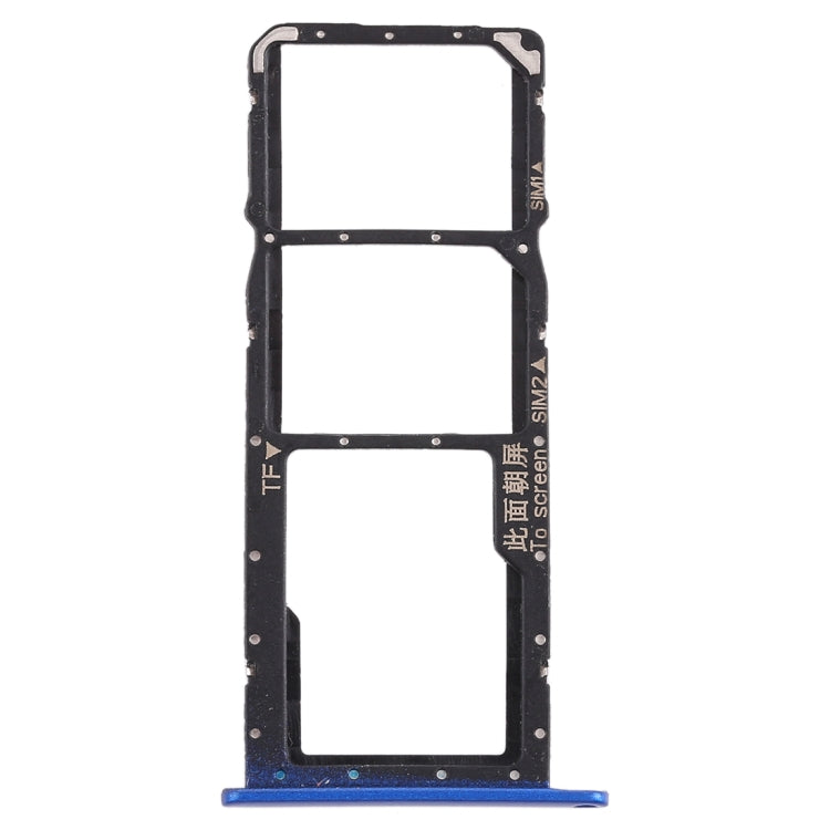 SIM Card Tray + Micro SD Card Tray for Huawei Honor 8X (Blue) - Card Socket by PMc TechLife | Online Shopping South Africa | PMc TechLife | Buy Now Pay Later Mobicred