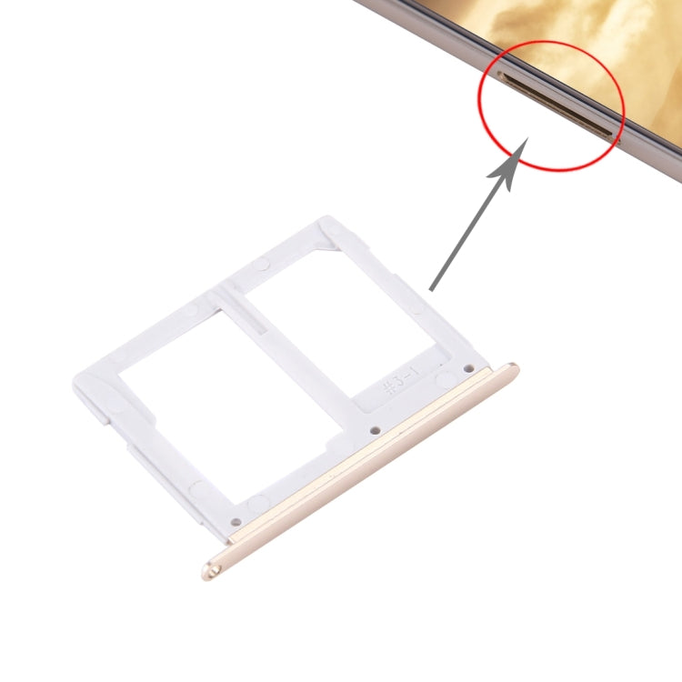 For Galaxy C5 / C5000 SIM Card Tray + Micro SD / SIM Card Tray (Gold) - Other Galaxy Parts by PMc TechLife | Online Shopping South Africa | PMc TechLife | Buy Now Pay Later Mobicred