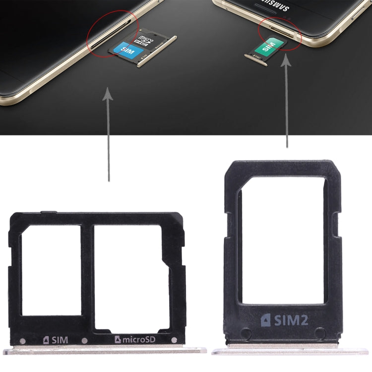 For Galaxy A5108 / A7108 2 SIM Card Tray + Micro SD Card Tray (Gold) - free shipping - PMc TechLife - Order now!