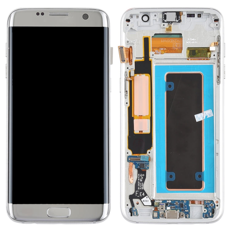 Original Super AMOLED Material LCD Screen and Digitizer Full Assembly(with Frame / Charging Port Flex Cable / Power Button Flex Cable / Volume Button Flex Cable) for Galaxy S7 Edge / G935F / G935FD(Silver) - free shipping - PMc TechLife - Order now!