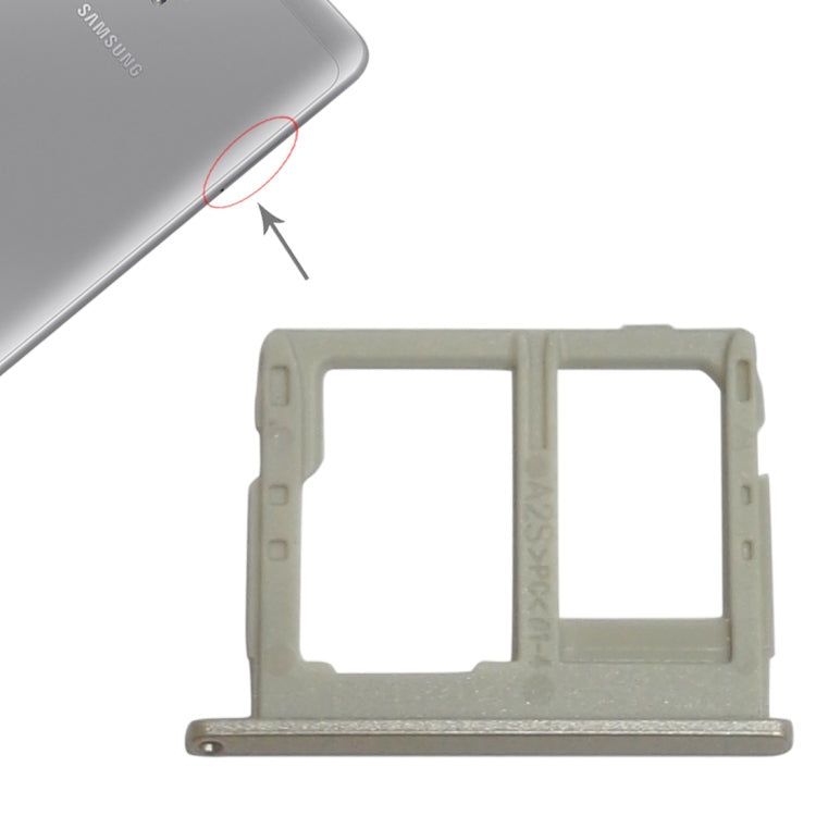 For Galaxy Tab A 8.0 / T380 / T385 SIM Card Tray +  Micro SD Card Tray (Gold) - free shipping - PMc TechLife - Order now!