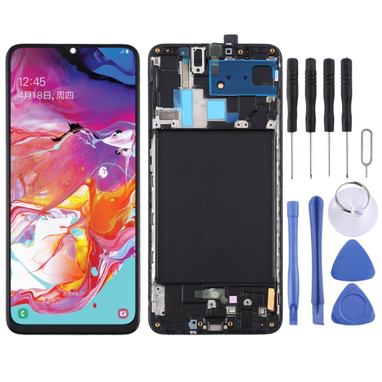 Original Super AMOLED LCD Screen for Galaxy A70 Digitizer Full Assembly with Frame - free shipping - PMc TechLife - Order now!