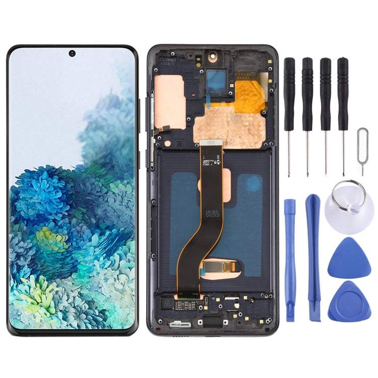 Original Dynamic AMOLED LCD Screen for Galaxy S20+ 4G Digitizer Full Assembly with Frame (Black) - free shipping - PMc TechLife - Order now!