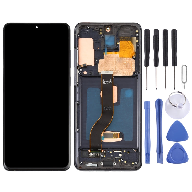 Original Dynamic AMOLED LCD Screen for Galaxy S20+ 4G Digitizer Full Assembly with Frame (Black) - free shipping - PMc TechLife - Order now!