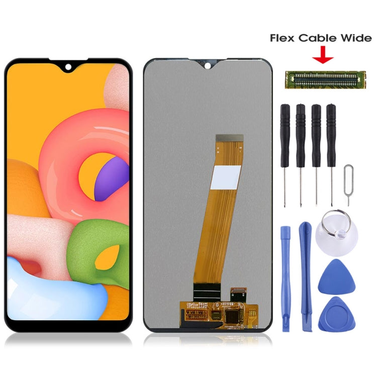 Original PLS TFT LCD Screen (Flex Cable Wide) for Samsung Galaxy A01 SM-A015M(Black) - free shipping - PMc TechLife - Order now!