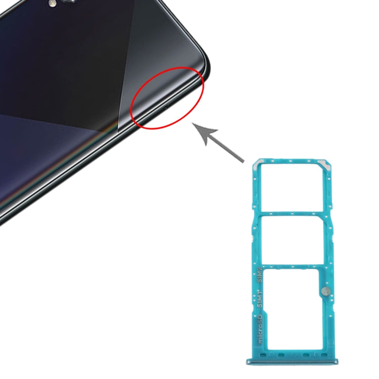 For Samsung Galaxy A50s SM-A507 SIM Card Tray + SIM Card Tray + Micro SD Card Tray (Green) - free shipping - PMc TechLife - Order now!