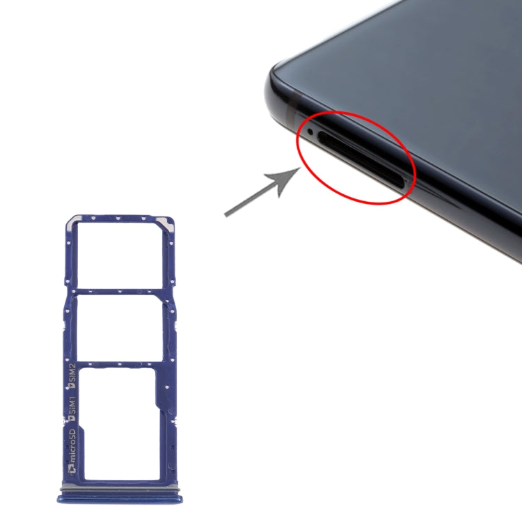 For Samsung Galaxy A9 (2018) SM-A920 SIM Card Tray + SIM Card Tray + Micro SD Card Tray (Blue) - free shipping - PMc TechLife - Order now!