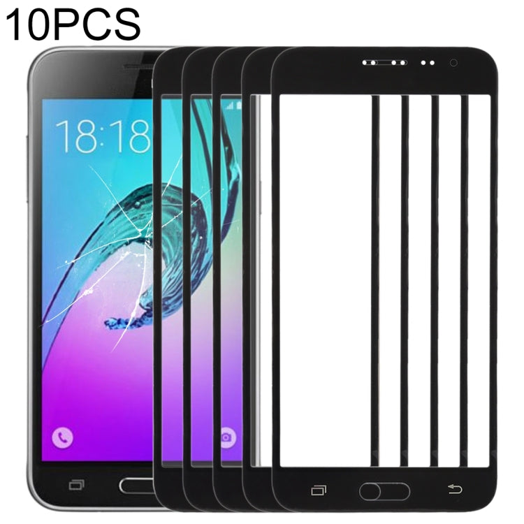 For Samsung Galaxy J3 (2016) / J320FN / J320F / J320G / J320M / J320A / J320V / J320P 10pcs Front Screen Outer Glass Lens (Black) - free shipping - PMc TechLife - Order now!