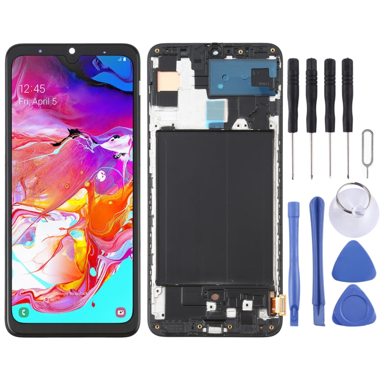 OLED LCD Screen for Samsung Galaxy A70 SM-A705 (6.39 inch) Digitizer Full Assembly with Frame (Black) - free shipping - PMc TechLife - Order now!