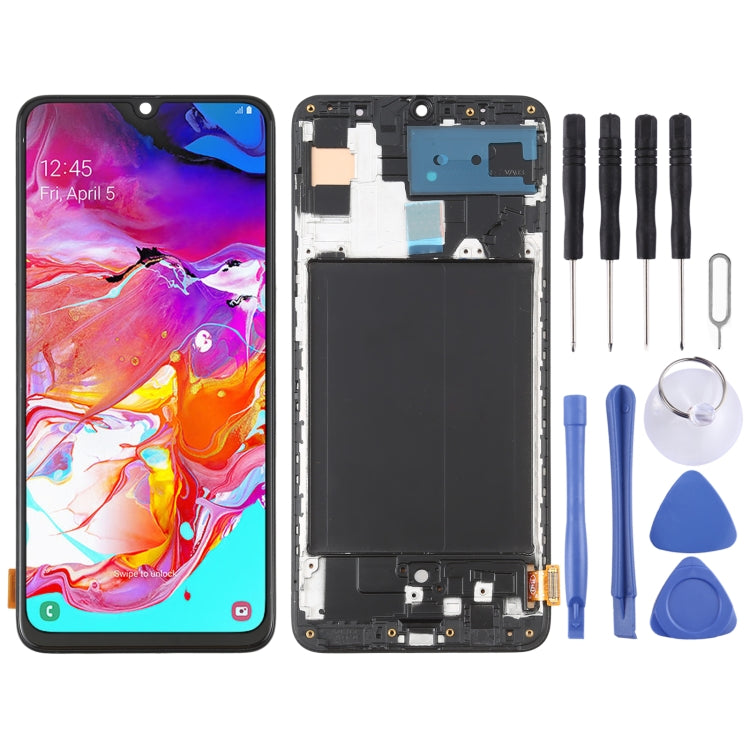 OLED LCD Screen for Samsung Galaxy A70 SM-A705 Digitizer Full Assembly with Frame (6.7 inch)(Black) - free shipping - PMc TechLife - Order now!