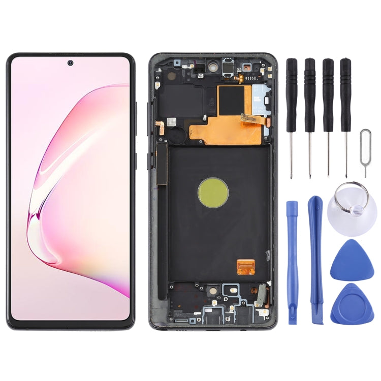 Original Super AMOLED LCD Screen for Samsung Galaxy Note10 Lite Digitizer Full Assembly With Frame (Black) - free shipping - PMc TechLife - Order now!