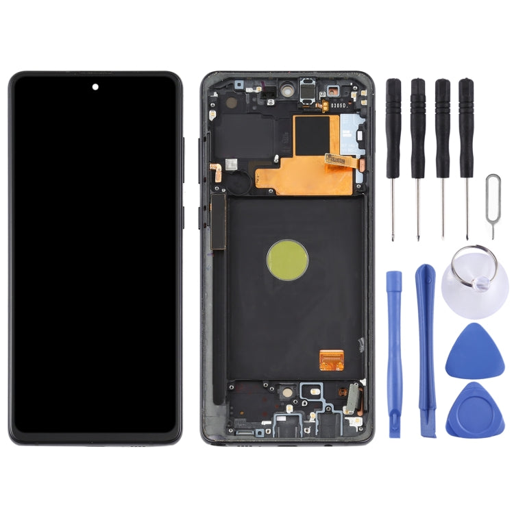Original Super AMOLED LCD Screen for Samsung Galaxy Note10 Lite Digitizer Full Assembly With Frame (Black) - free shipping - PMc TechLife - Order now!