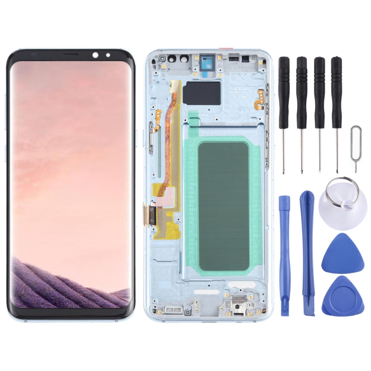 OLED LCD Screen for Samsung Galaxy S8+ SM-G955 With Digitizer Full Assembly with Frame (Blue) - free shipping - PMc TechLife - Order now!