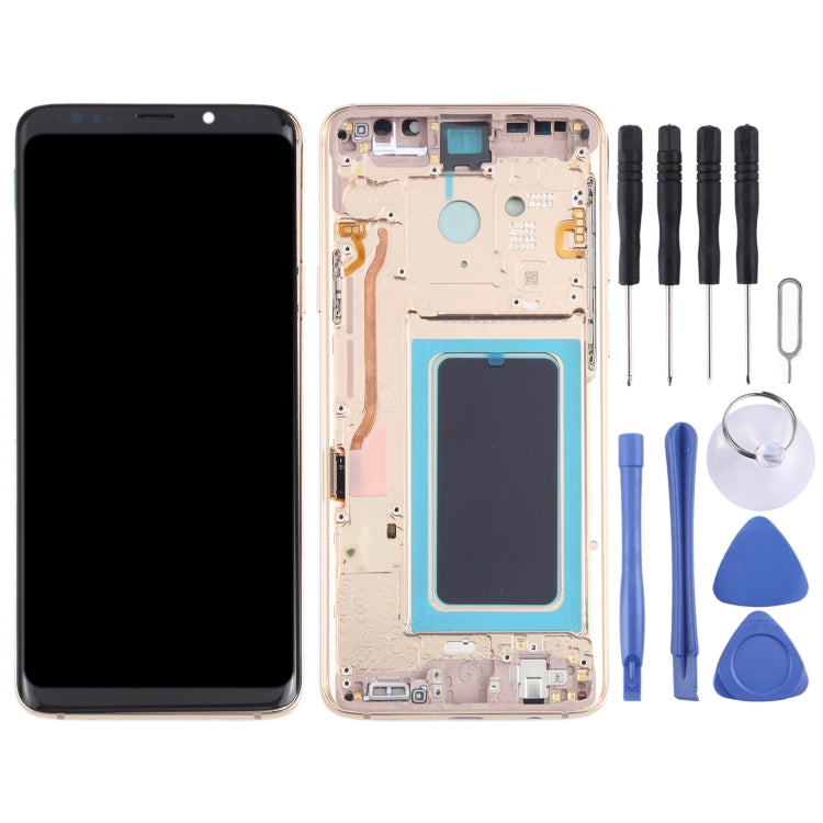 OLED LCD Screen for Samsung Galaxy S9+ SM-G965 Digitizer Full Assembly with Frame (Gold) - free shipping - PMc TechLife - Order now!