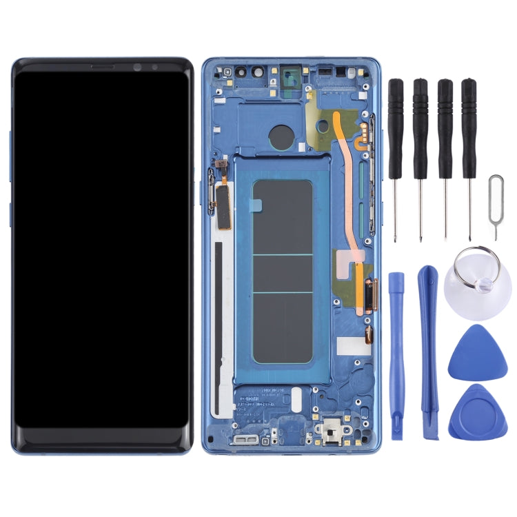 OLED LCD Screen for Samsung Galaxy Note 8 SM-N950 Digitizer Full Assembly with Frame (Blue) - free shipping - PMc TechLife - Order now!