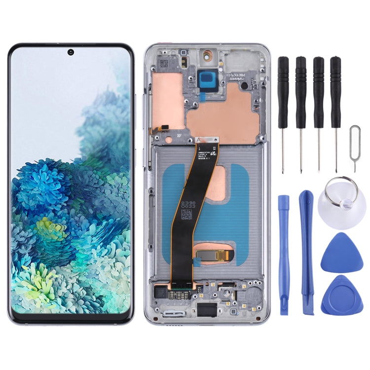 Original Super AMOLED LCD Screen With Digitizer Full Assembly with Frame for Samsung Galaxy S20 5G SM-G981B(Silver) - free shipping - PMc TechLife - Order now!
