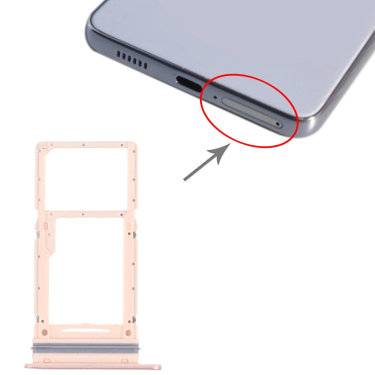 For Samsung Galaxy A33 5G SM-A336B Original SIM Card Tray + SIM Card Tray / Micro SD card tray (Gold) - free shipping - PMc TechLife - Order now!