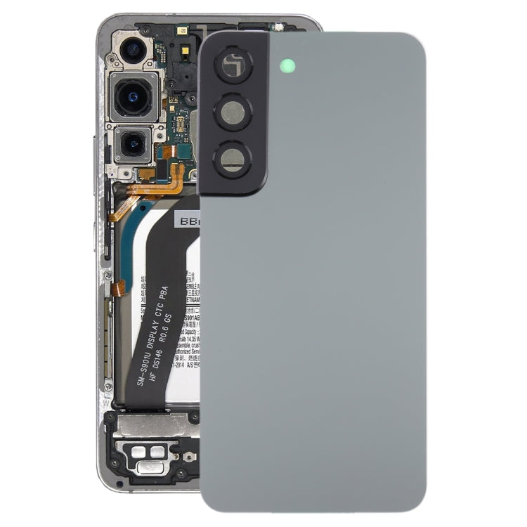 For Samsung Galaxy S22 5G SM-S901B Battery Back Cover with Camera Lens Cover (Grey) - free shipping - PMc TechLife - Order now!