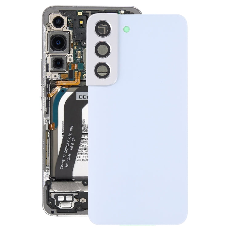 For Samsung Galaxy S22 5G SM-S901B Battery Back Cover with Camera Lens Cover (White) - free shipping - PMc TechLife - Order now!