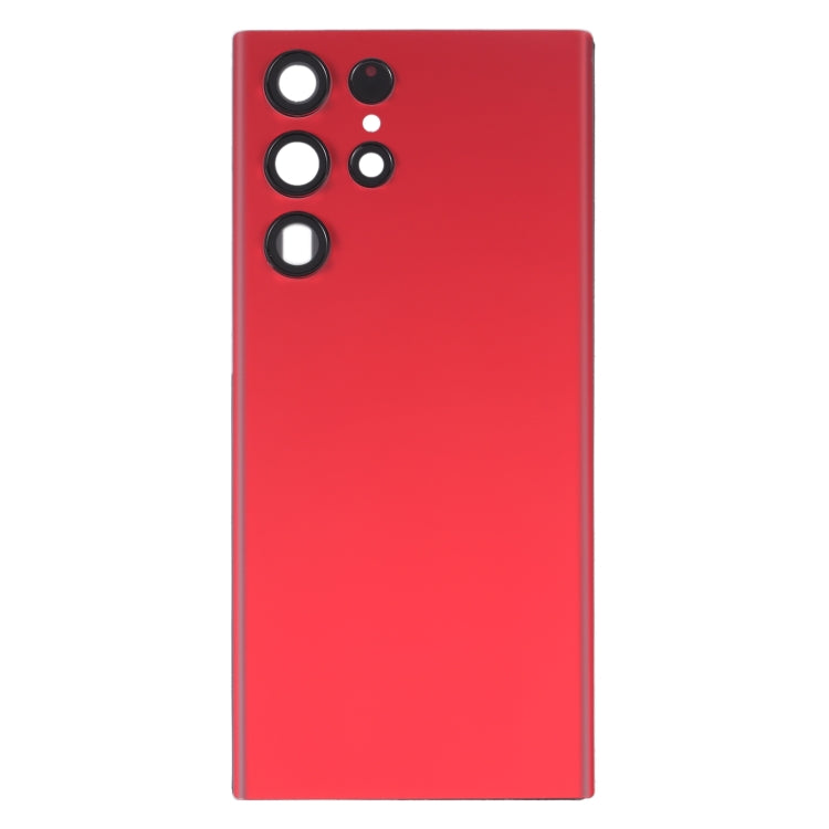For Samsung Galaxy S22 Ultra 5G SM-S908B Battery Back Cover with Camera Lens Cover (Red) - free shipping - PMc TechLife - Order now!