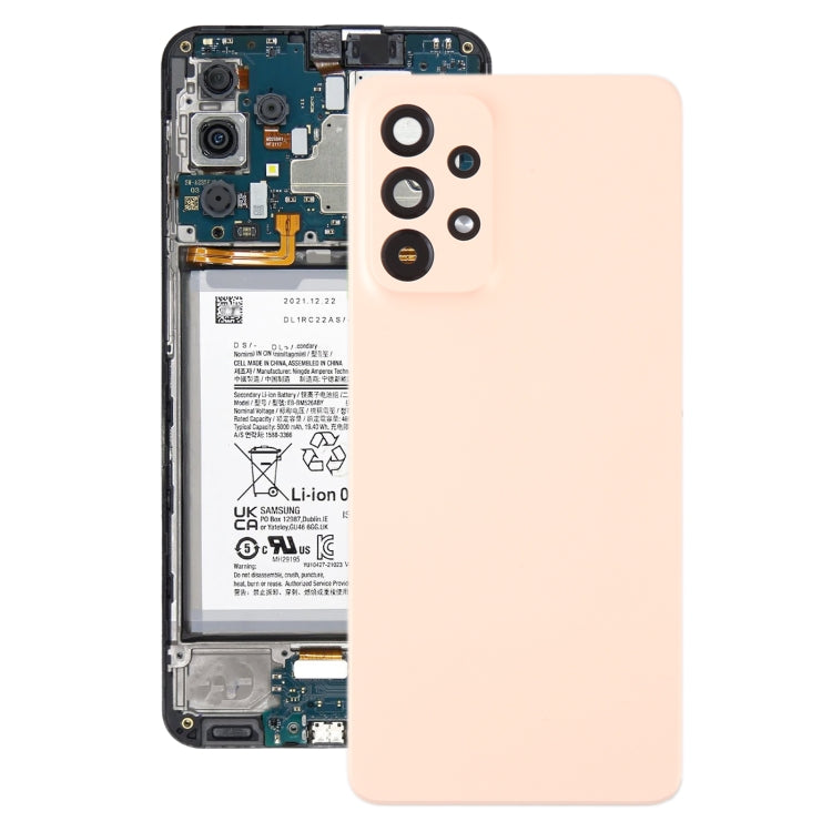 For Samsung Galaxy A53 5G SM-A536B Original Battery Back Cover with Camera Lens Cover(Pink) - free shipping - PMc TechLife - Order now!