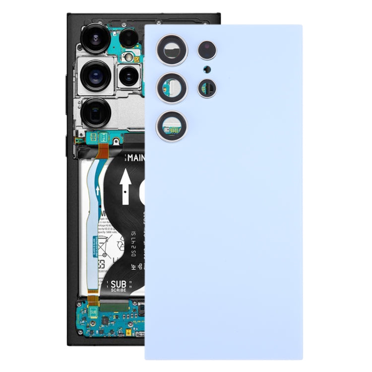 For Samsung Galaxy S24 Ultra SM-S928B OEM Battery Back Cover with Camera Lens Cover(Blue) - free shipping - PMc TechLife - Order now!