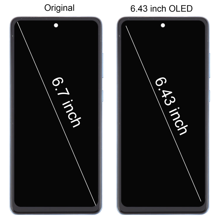 For Samsung Galaxy A72 4G SM-A725 6.43 inch OLED LCD Screen Digitizer Full Assembly with Frame (White) - free shipping - PMc TechLife - Order now!