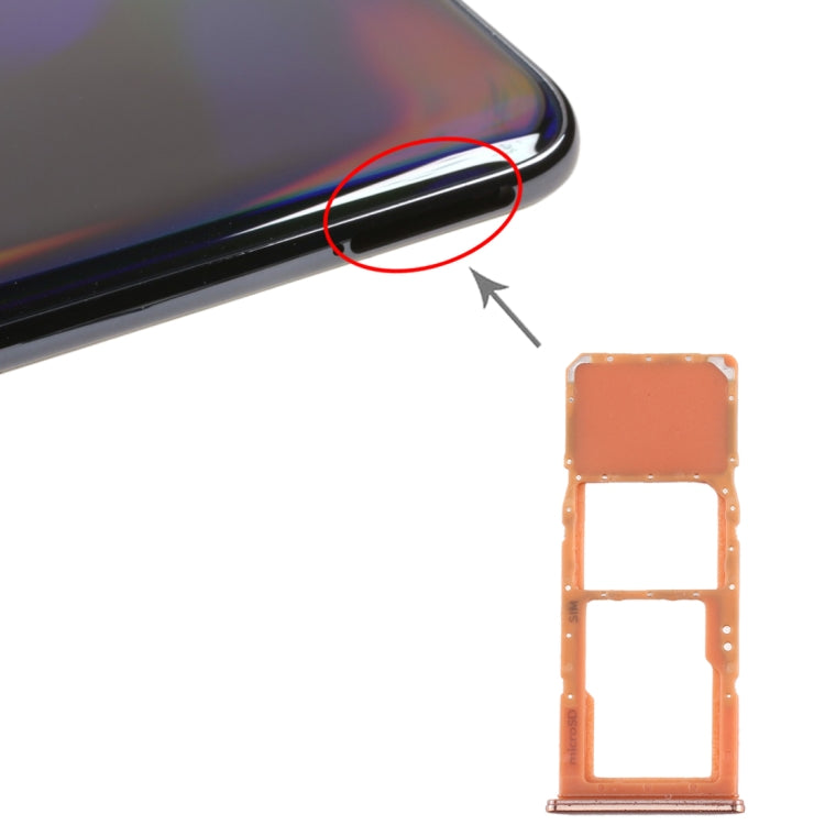 For Galaxy A70 SIM Card Tray + Micro SD Card Tray (Orange) - free shipping - PMc TechLife - Order now!