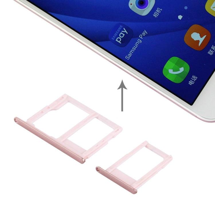 For Galaxy J5 Prime / G570 & J7 Prime / G610 SIM Card Tray + Micro SD & SIM Card Tray (Rose Gold) - free shipping - PMc TechLife - Order now!